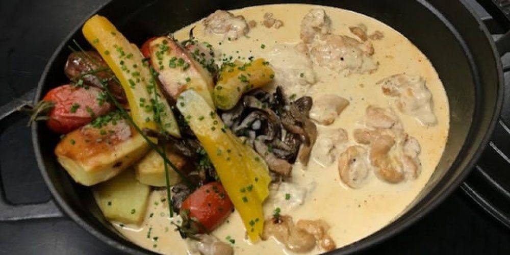 RIS DE VEAU AU PORTO ET PETITS LÉGUMES