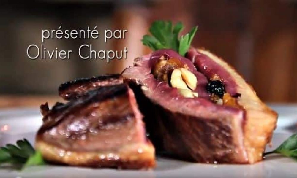 Magret de canard farci aux fruits secs