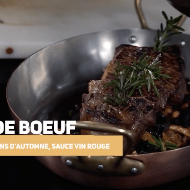 Recette simple et créative : pièce de bœuf aux champignons d’automne, sauce au vin rouge