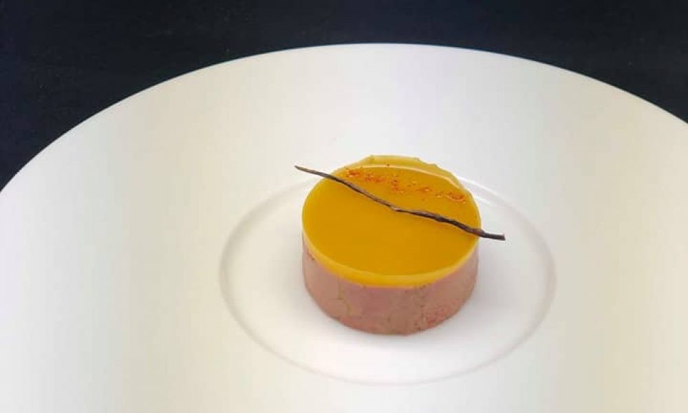 Délice de foie gras, vanille, mangue, fruits de la passion