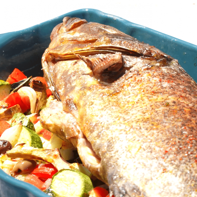 Recette simple et créative : Poisson de méditerranée et légumes du soleil