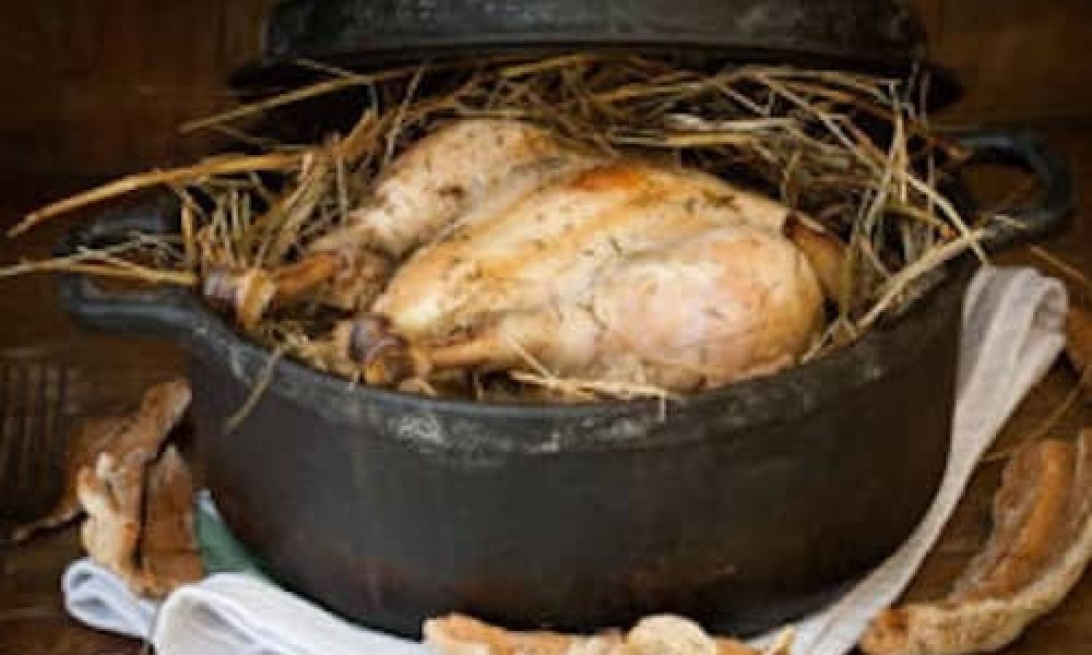 Dinde au foin, légumes d’une potée