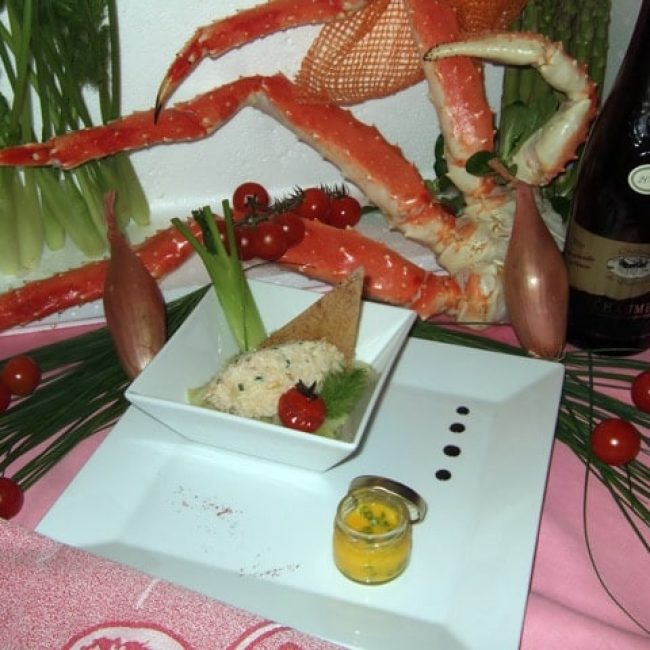 Gourmandise de King Crab aux parfums de layon et girofle