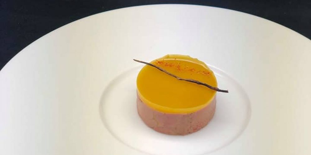 Délice de foie gras, vanille, mangue, fruits de la passion