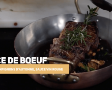 Recette simple et créative : pièce de bœuf aux champignons d’automne, sauce au vin rouge