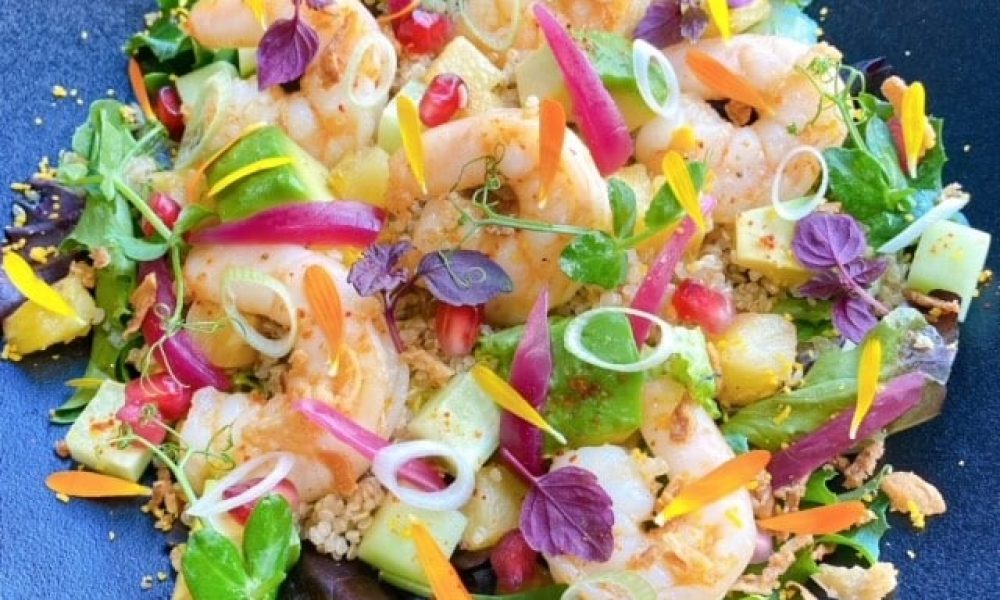 Salade de gambas et quinoa